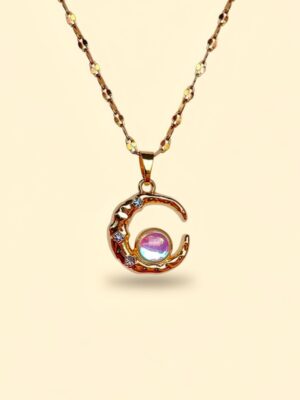 Celestial Crescent Moon Necklace