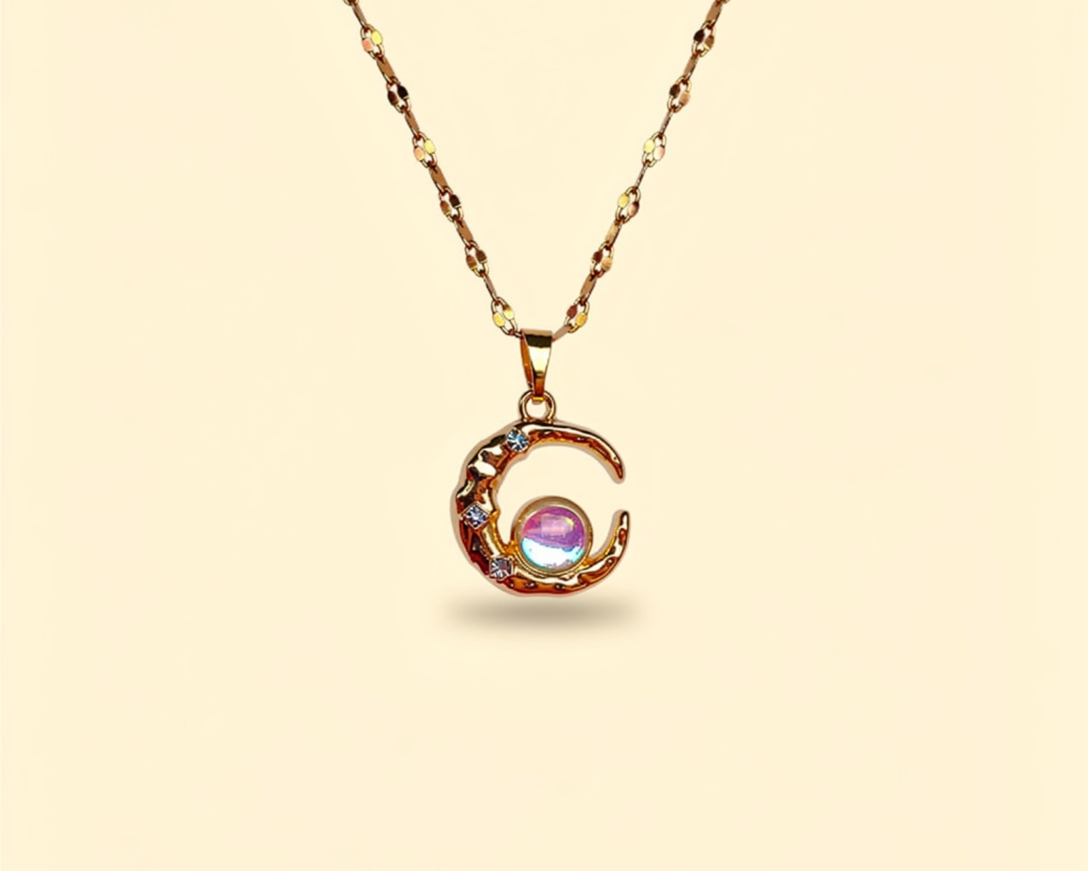 Celestial Crescent Moon Necklace Celestial Crescent Moon Necklace