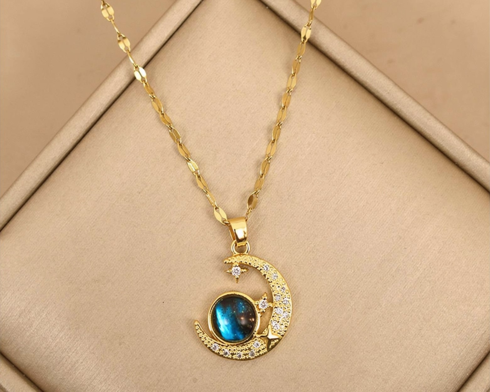 Celestial Moon & Galaxy Necklace Celestial Moon & Galaxy Necklace