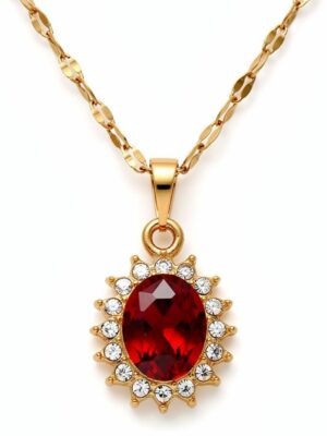 Crimson Glow Regal Pendant