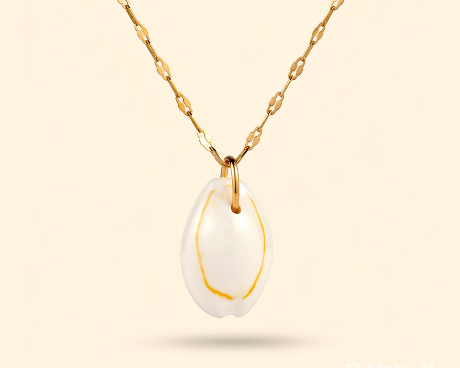 Natural Cowrie Shell Pendant Necklace Natural Cowrie Shell Pendant Necklace