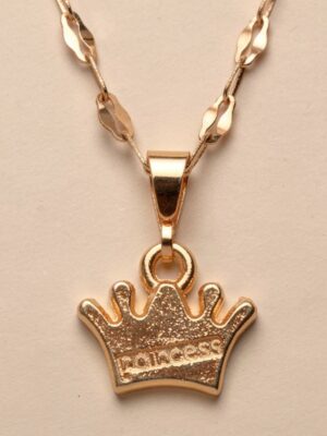 Princess Crown Pendant Necklace