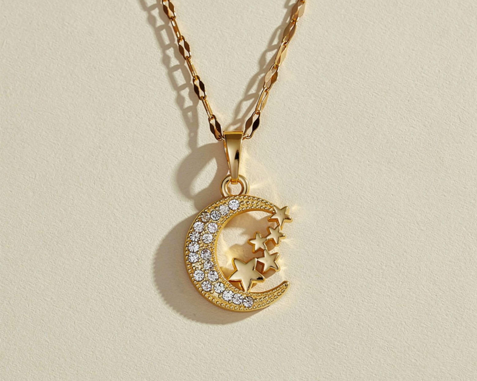 Starry Night Crescent Moon Necklace Starry Night Crescent Moon Necklace