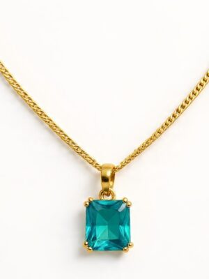 The Cerulean Horizon Emerald-Cut Necklace