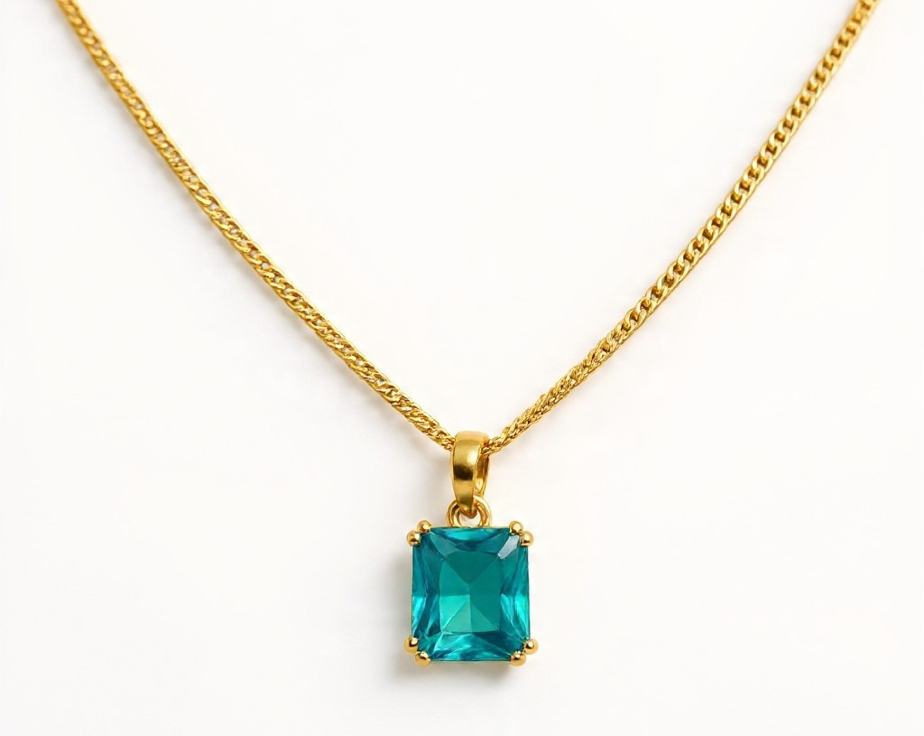 The Cerulean Horizon Emerald-Cut Necklace The Cerulean Horizon Emerald-Cut Necklace