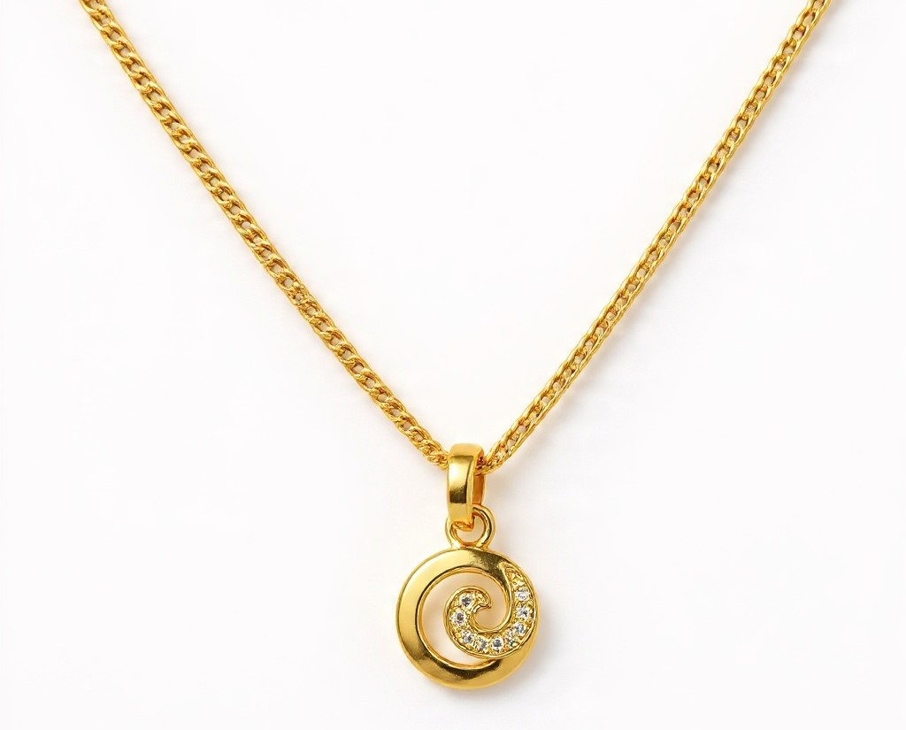 The Golden Vortex Swirl Necklace The Golden Vortex Swirl Necklace