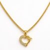 The Ocean Wave Dolphin Heart Necklace