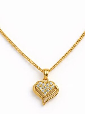The Pave-Heart Silhouette Necklace