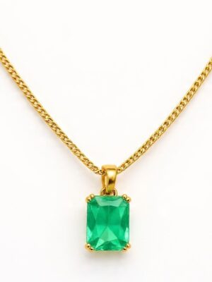 The Royal Emerald-Cut Pendant Necklace