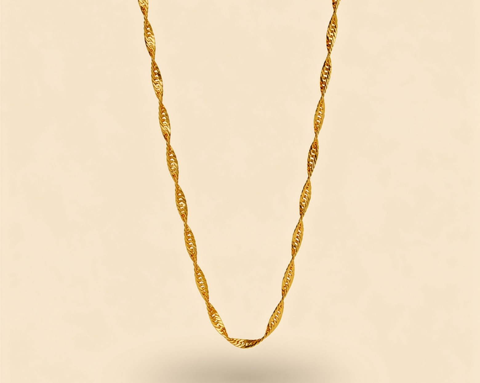 Classic Gold Twisted Wave Chain Classic Gold Twisted Wave Chain